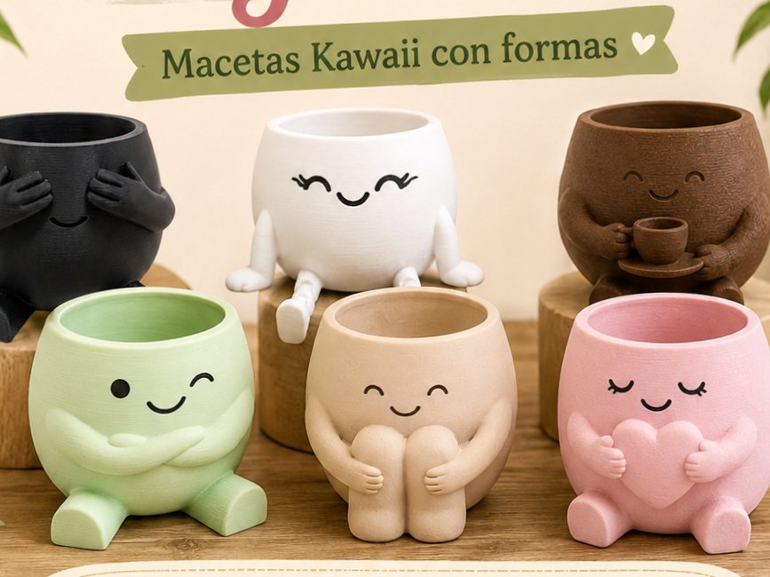Macetas Kawaii 6cm x 8cm